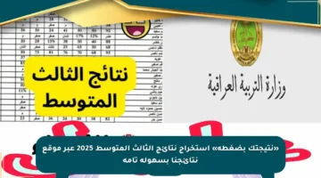 «نتيجتك بضغطة» استخراج نتائج الثالث المتوسط 2025 عبر موقع نتائجنا بسهولة تامة